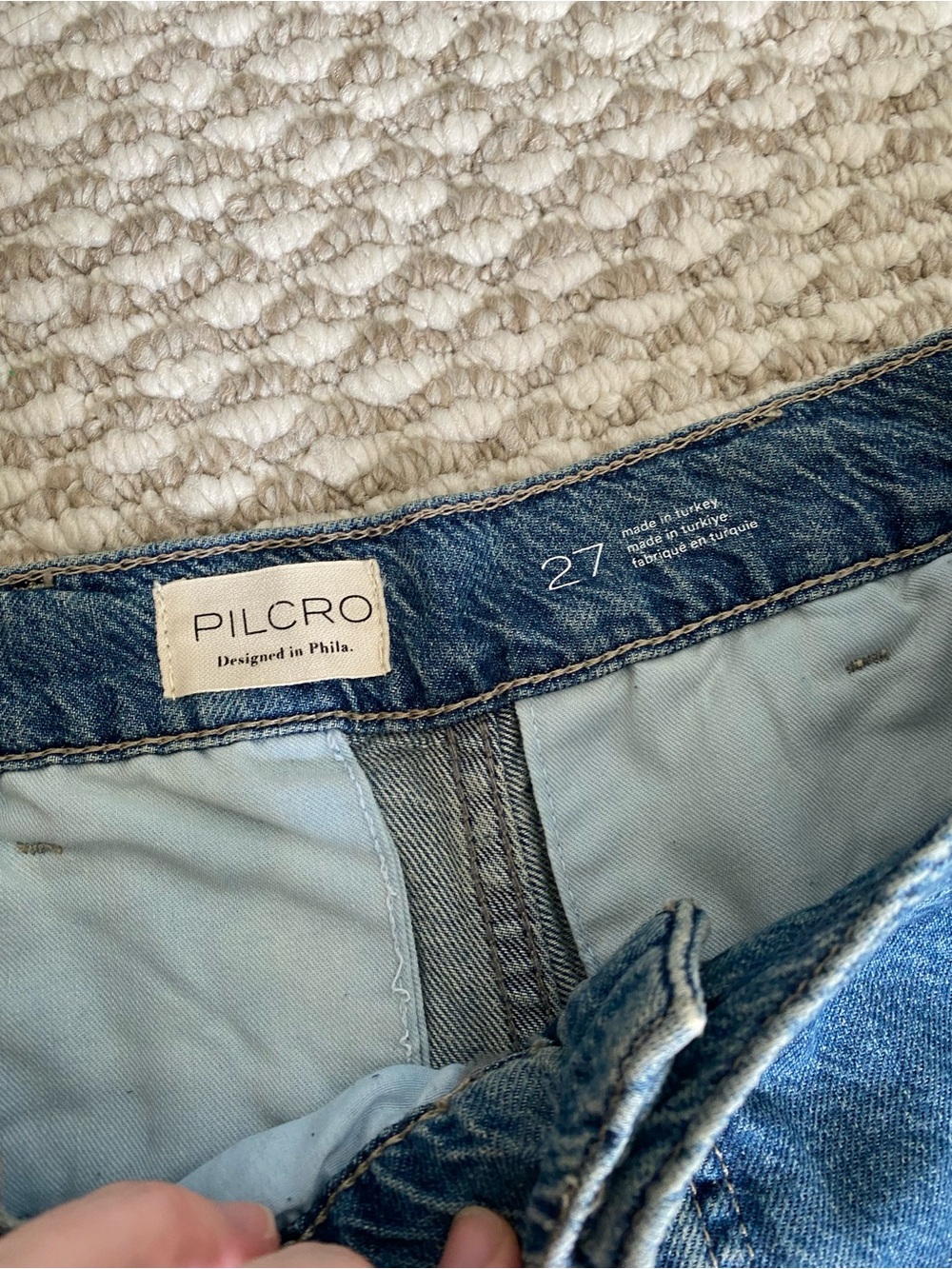 Pilcro Pleated High Rise Wide Leg Jeans - Picture 7 of 8